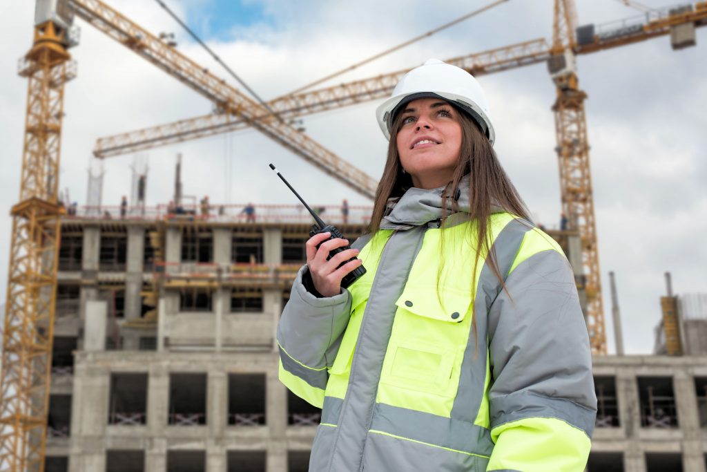 woman at construction site